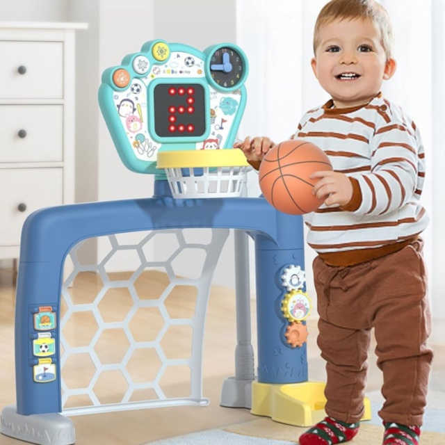 Set sportiv 3 în 1 pentru copii mici - Baschet, Fotbal și Golf 