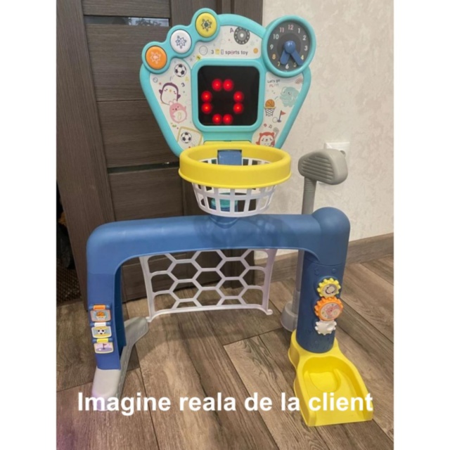 Set sportiv 3 în 1 pentru copii mici - Baschet, Fotbal și Golf 