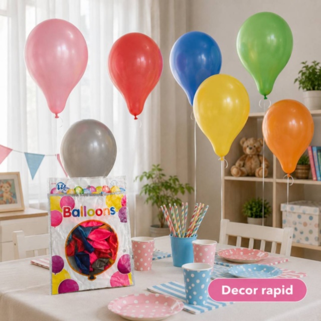 Set 25 baloane colorate pentru petreceri copii
