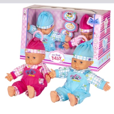 Bebelușii Gemeni de Pluș cu 12 Sunete Realiste și Suzete | image