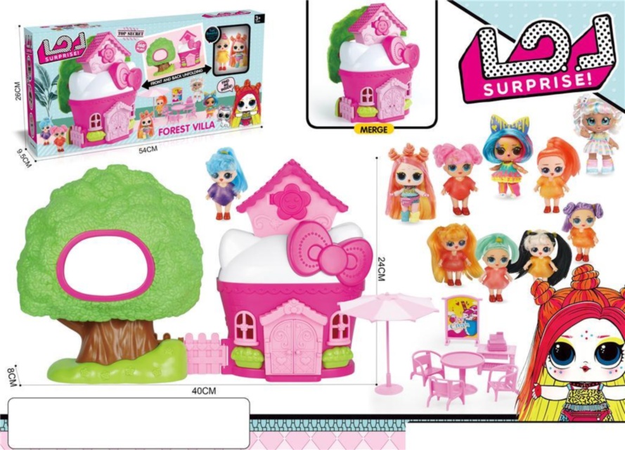 Mega Căsuța LOL cu Figurine și Mobilă