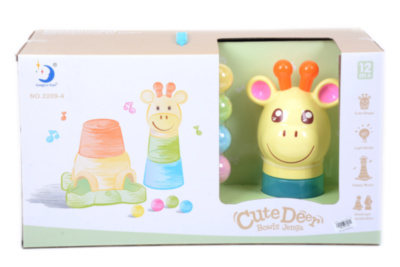 Piramida  Potrivește Cupele Girafa cu 4 Bile, cu Sunete și Lumini  | image