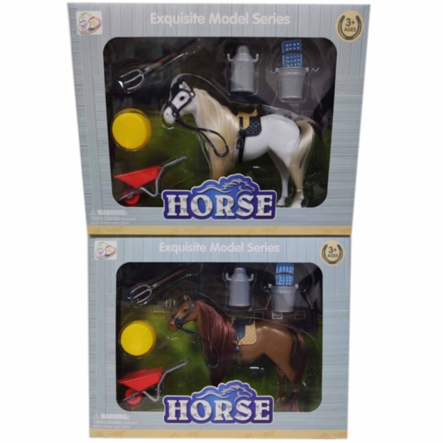 Grajdul Școala de Hipism cu Căluț și Accesorii de Îngrijire