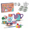 Set de ceai din ceramică pentru pictat, 15 piese