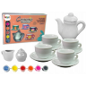 Set de ceai din ceramică pentru pictat, 15 piese