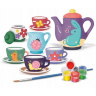 Set de ceai din ceramică pentru pictat, 15 piese