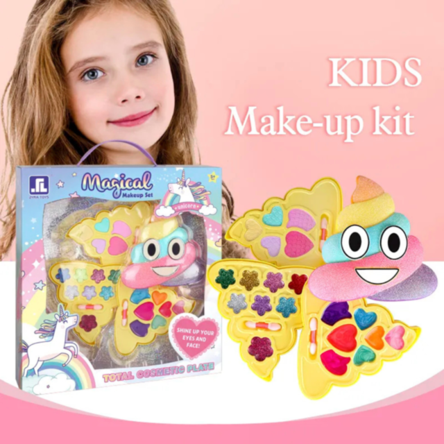 Trusă de machiaj pentru copii cu sclipici și culori strălucitoare