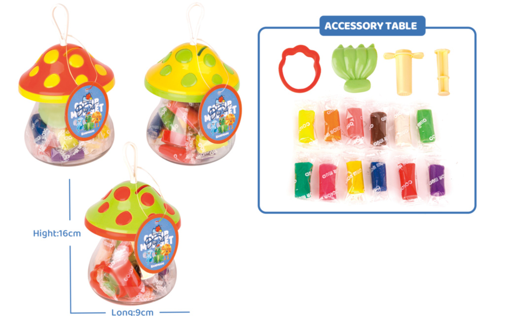 Set Plastilină cu 12 Culori și Forme de Modelat