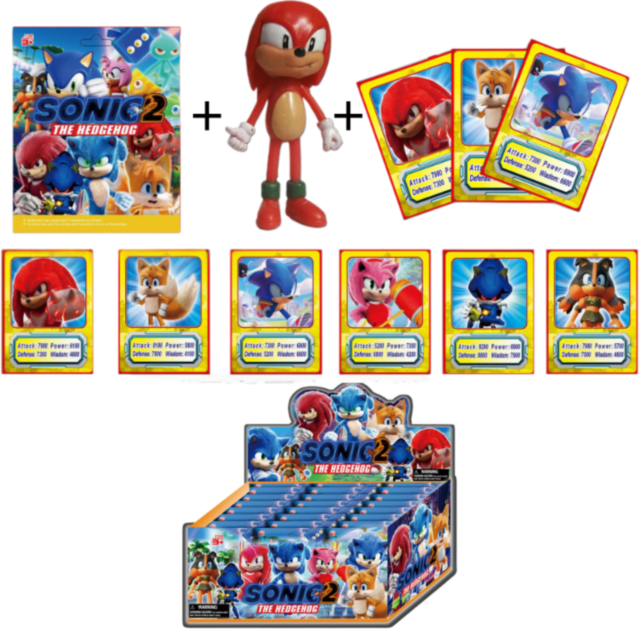 1 Figurina Surpriză Sonic cu 3 Cartonașe, set 18 buc. preț pentru 1 buc
