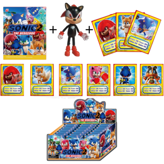 1 Figurina Surpriză Sonic cu 3 Cartonașe, set 18 buc. preț pentru 1 buc