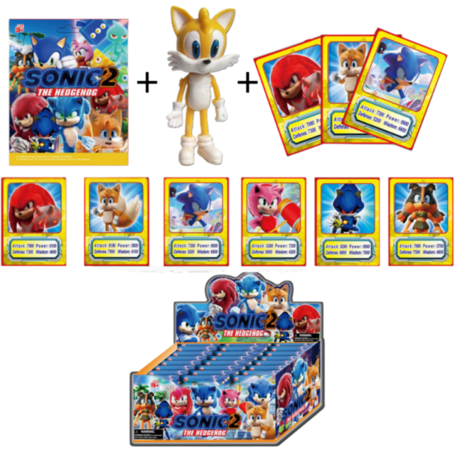 1 Figurina Surpriză Sonic cu 3 Cartonașe, set 18 buc. preț pentru 1 buc