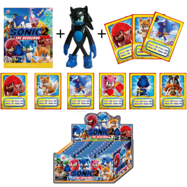 1 Figurina Surpriză Sonic cu 3 Cartonașe, set 18 buc. preț pentru 1 buc