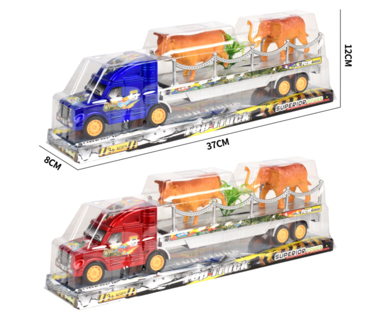 Грузовик Трейлер с 2 Животными, 34cm