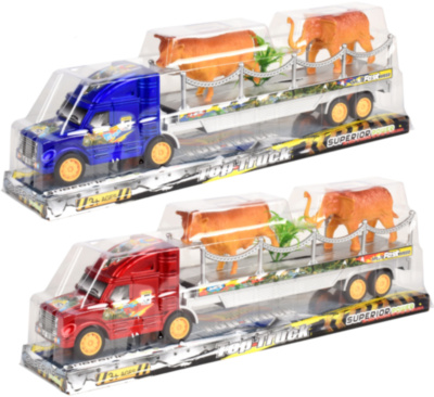 Camion cu Trailer și 2 Animale, 34cm | image