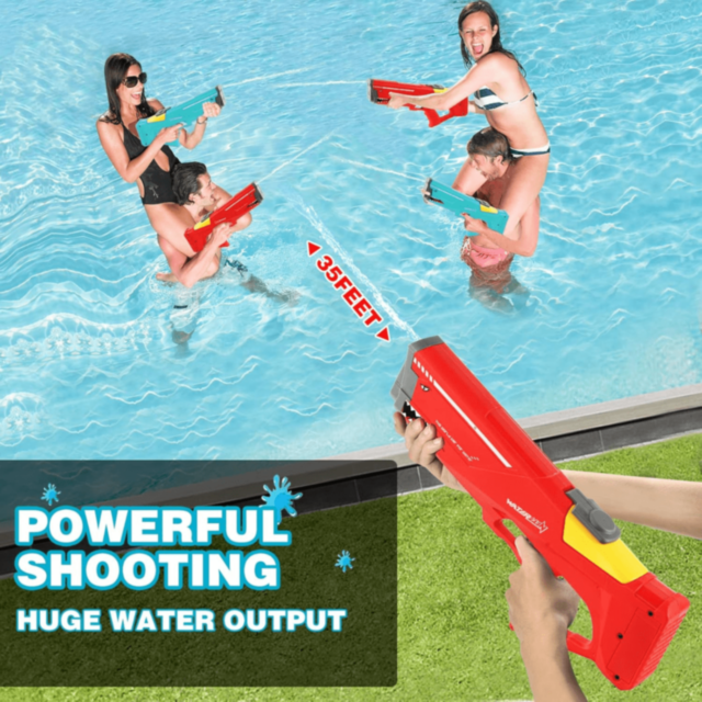 Pistol Electric cu Apă Reîncărcabil – Jet Puternic până la 12m, 550ml (culoare aleatorie)