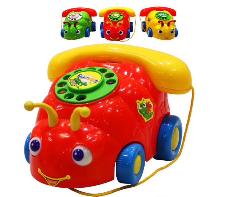 Buburuza Telefon cu Ață de Tras, Sunete, Mișcă din Ochi