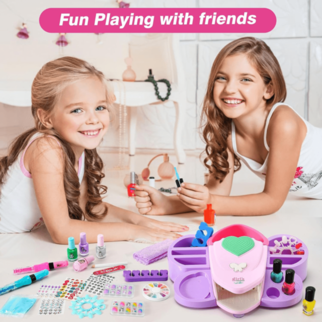 Set Manichiură și Pedichiură pentru Fetițe cu Accesorii