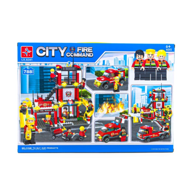 Set de Construcție  Unitatea De Pompieri , 788 piese