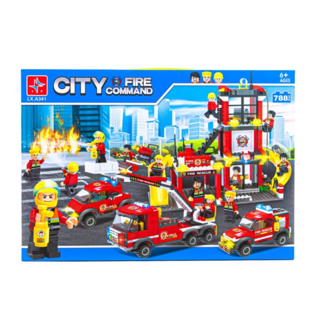 Set de Construcție  Unitatea De Pompieri , 788 piese