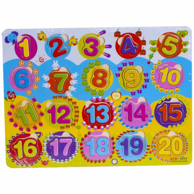 Puzzle Incastru din Lemn cu Cifre