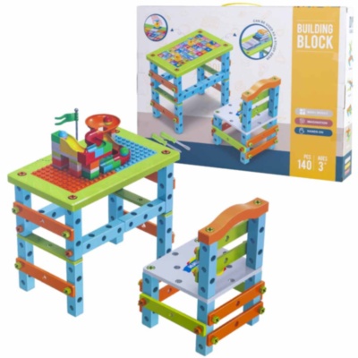 Mega Set de Asamblat Măsuță cu Scăunel, 140 piese | image