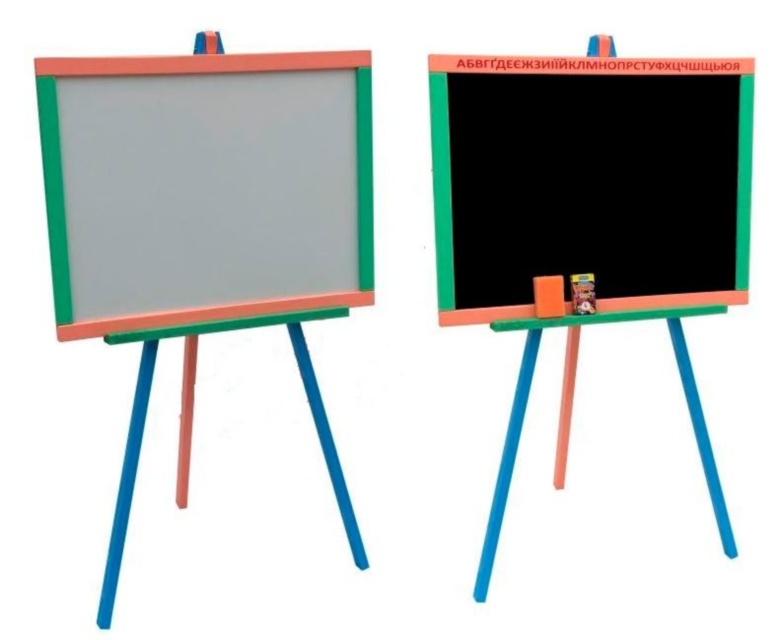 Tablă Magnetică de Lemn cu 2 Fețe de Scris și Desenat 