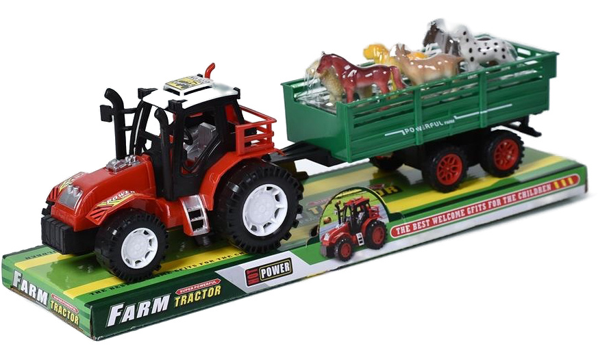 Tractor cu Remorcă cu Animale, 35cm