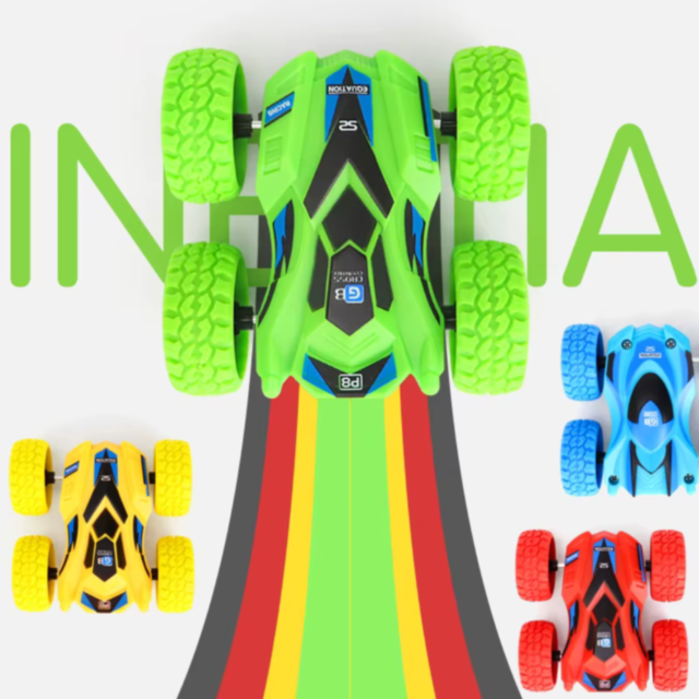 1buc. Mașinuță Inerțială dublă, Reversibilă și Anti-coliziune pentru Copii (culoare aleatorie)