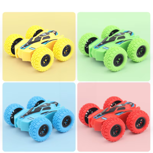 1buc. Mașinuță Inerțială dublă, Reversibilă și Anti-coliziune pentru Copii (culoare aleatorie)