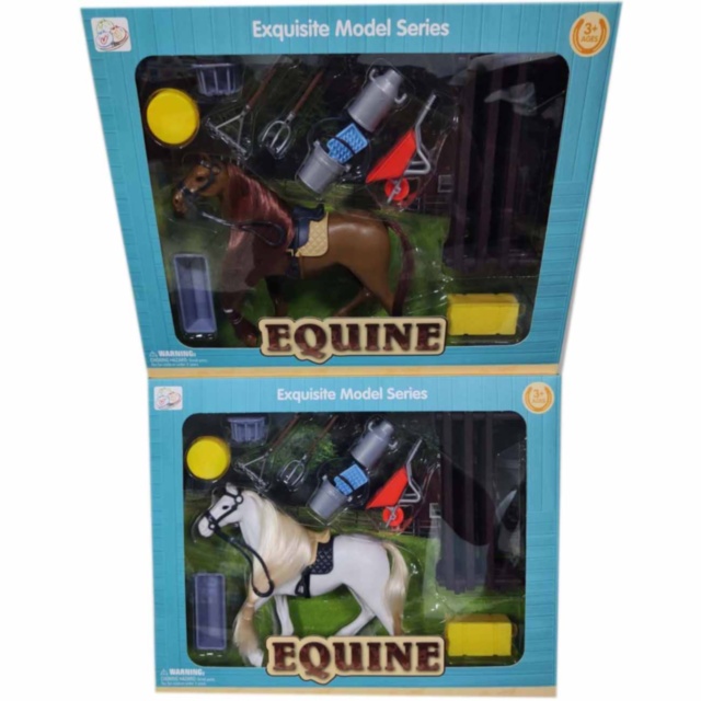 Grajdul Școala de Hipism cu Căluț și Accesorii de Îngrijire