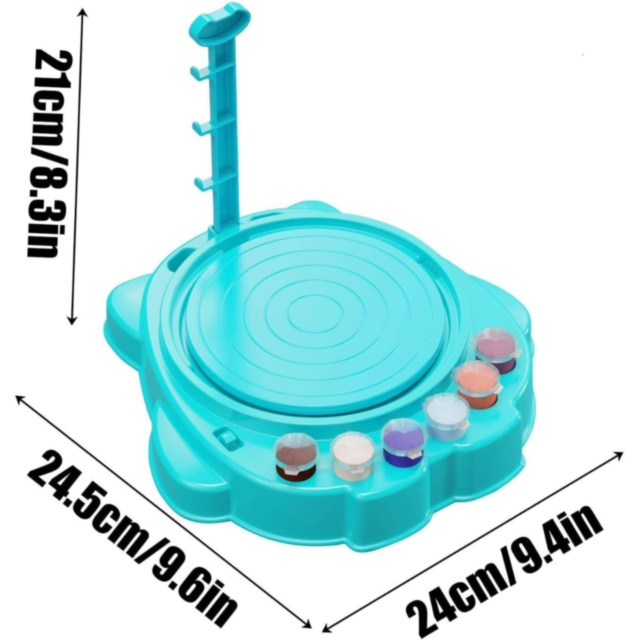 Set de olărit pentru copii cu roată electrică și culori