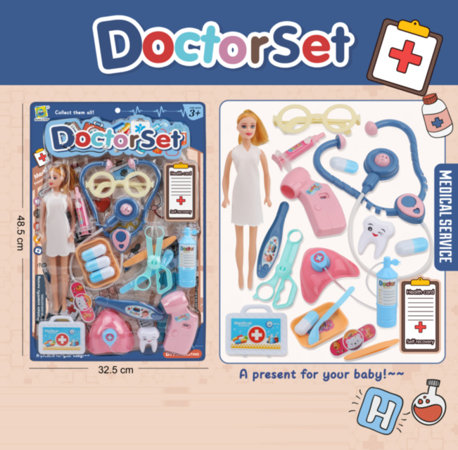 Trusa Doctorului cu Păpușică și 17 Obiecte