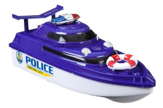 Barcă de Poliție cu Mecanism Electric de Plutire, de baie