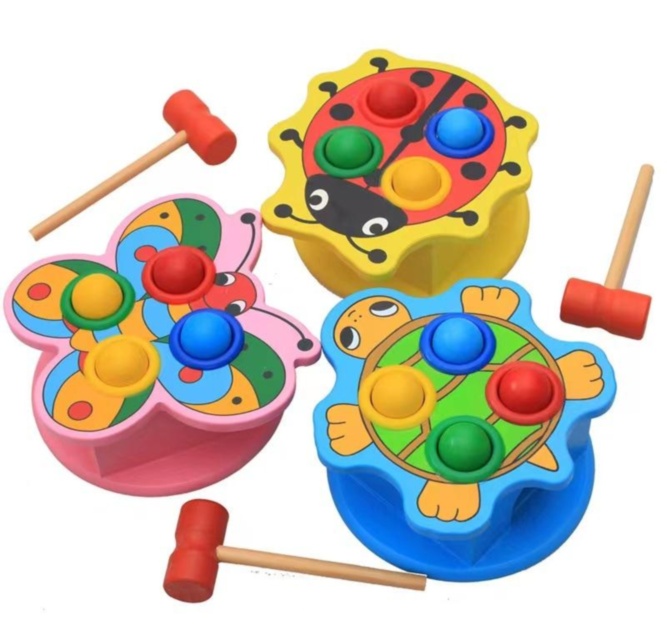 Cutia Permanenței Montessori, cu Bile și Ciocan 