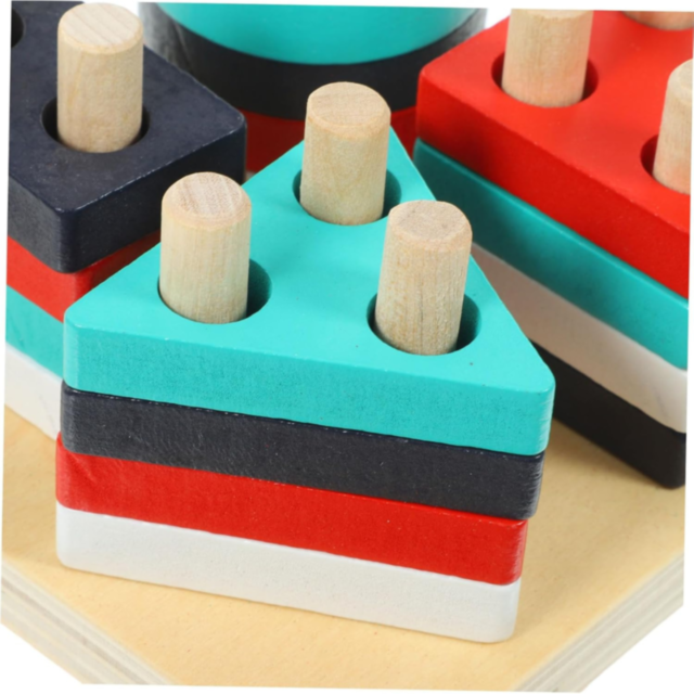 Set Jucărie din Lemn pentru Sortare Forme Geometrice