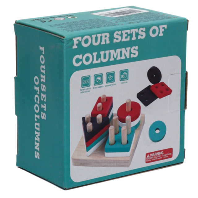 Set Jucărie din Lemn pentru Sortare Forme Geometrice