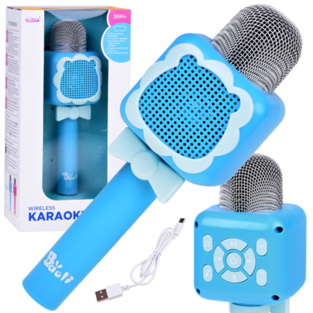 Microfon Karaoke Wireless pentru Copii cu Difuzor și Funcție Bluetooth