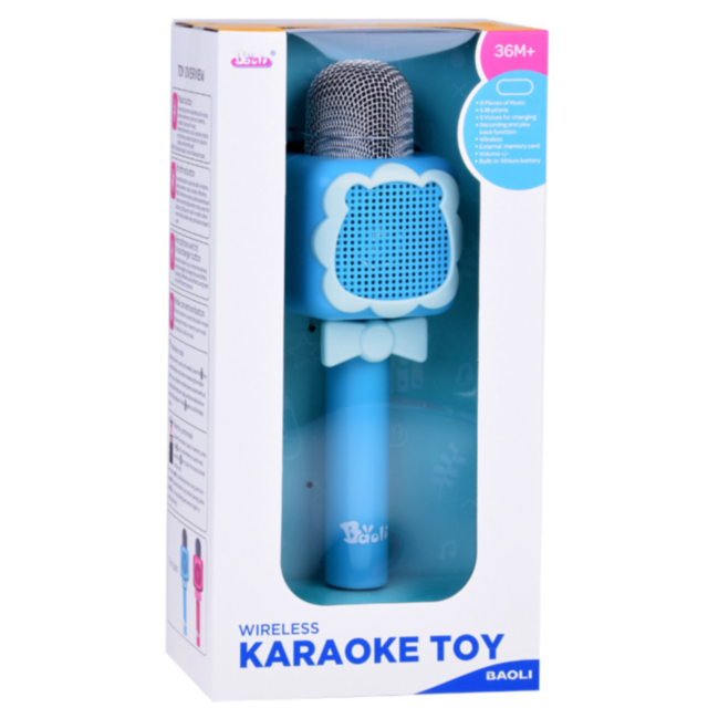 Microfon Karaoke Wireless pentru Copii cu Difuzor și Funcție Bluetooth