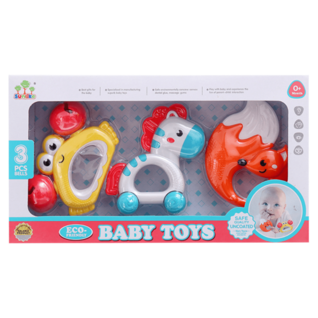 Set Zornăitori Colorate pentru Bebeluși cu 3 Piese