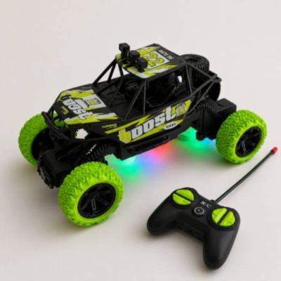 Mașină off-road cu telecomandă și lumini multicolore pentru copii | image