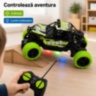 Mașină off-road cu telecomandă și lumini multicolore pentru copii
