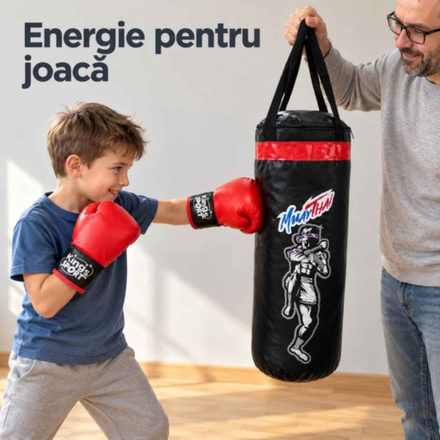 Set de box pentru copii cu sac și mănuși
