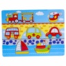 Puzzle Incastru din Lemn cu Vehicule