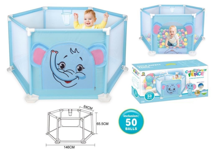 Țarc cu 50 Bile, 65x65x146cm