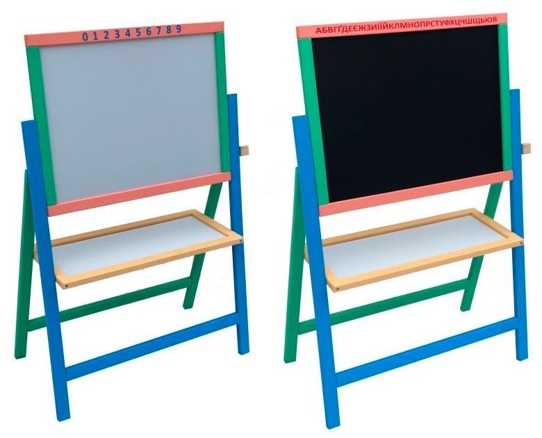 Tablă Magnetică de Lemn cu 2 Fețe de Scris și Desenat 