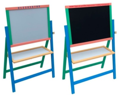 Tablă Magnetică de Lemn cu 2 Fețe de Scris și Desenat  | image