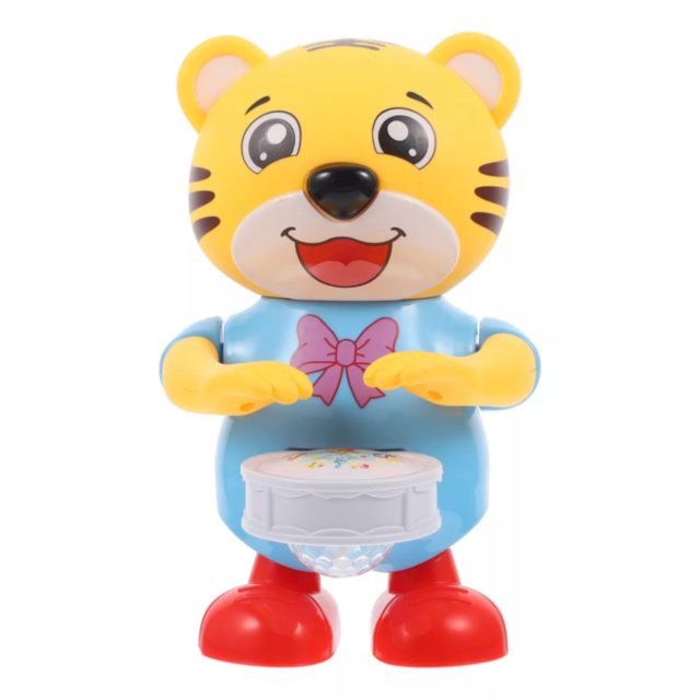 Tigrișor Interactiv cu Tobă și Lumini