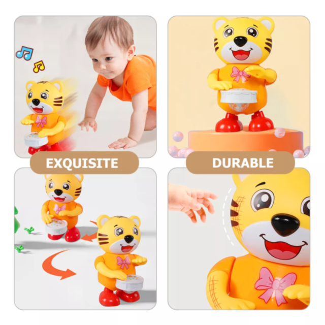 Tigrișor Interactiv cu Tobă și Lumini