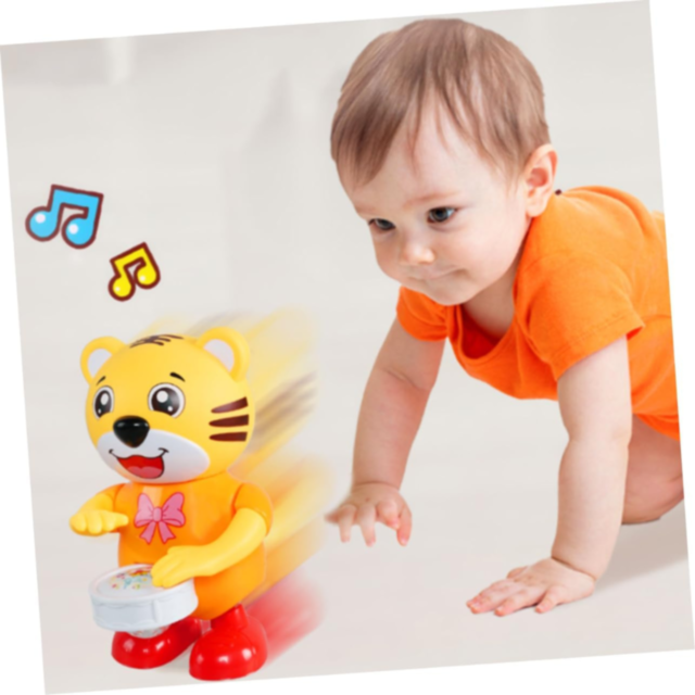 Tigrișor Interactiv cu Tobă și Lumini