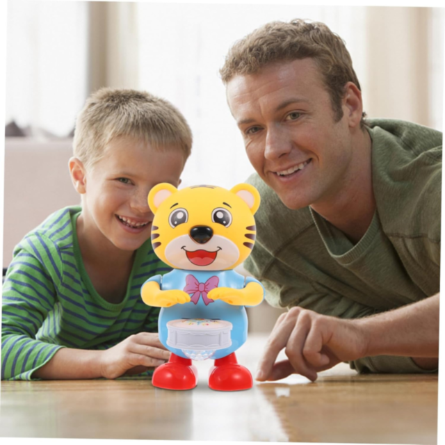 Tigrișor Interactiv cu Tobă și Lumini